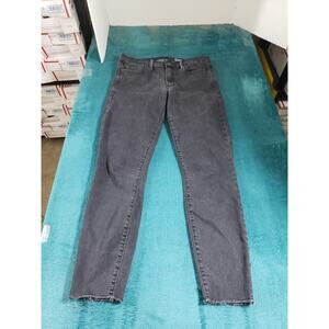 Gap Jeans Size 30 Womens Black Stretch Pants Denim Mid Rise Girlfiriend Ankle